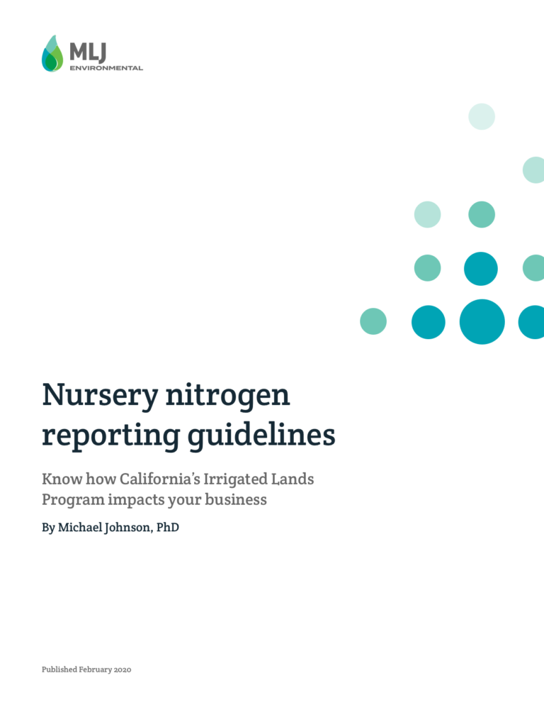 Nursery Nitrogen Reporting Guidelines MLJ Environmental software that simplifies compliance InPlan simplifies nitrogen accounting